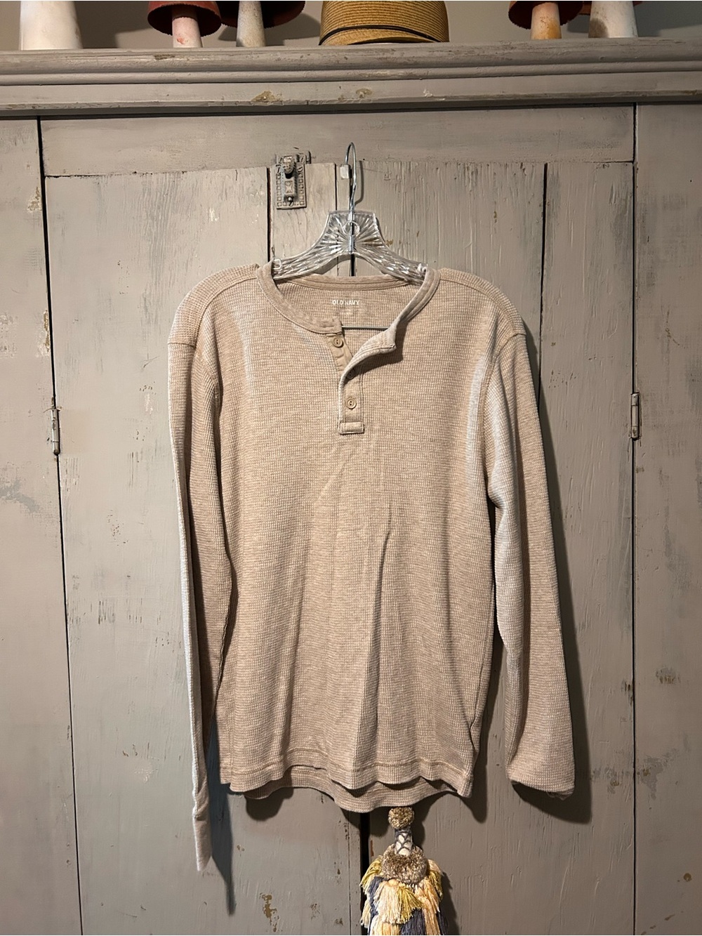 Old Navy cream henley top